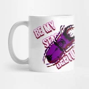 stag beetle popart with text be my stag beetle Mug